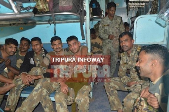 After conducting free & fair election in Tripura, troops left  for poll bound Meghalaya, Nagaland 